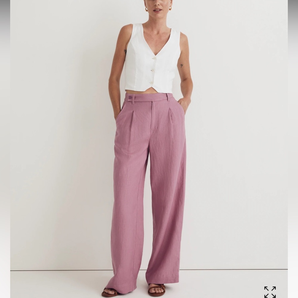 Madewell Wide-Leg Pants in Dusty Rose